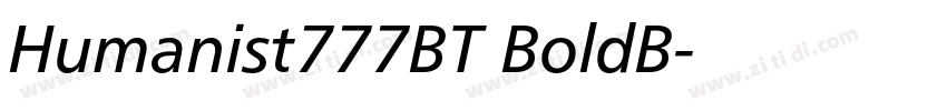 Humanist777BT BoldB字体转换
